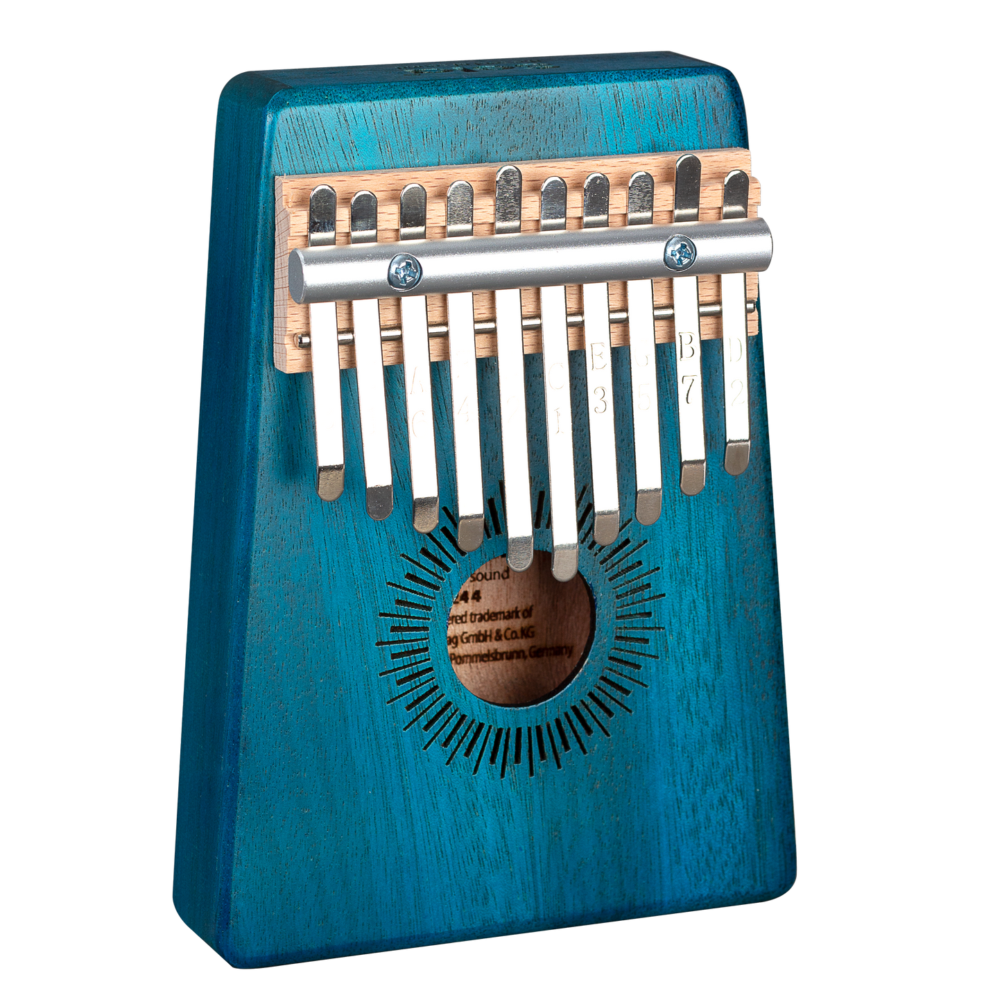 Sela Kalimba Mahagoni 10 Blau