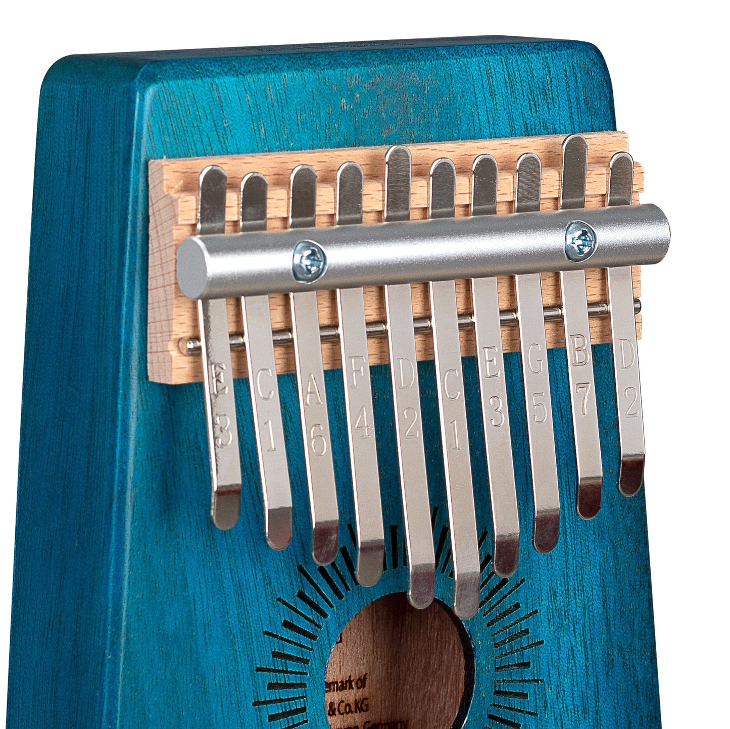 Sela Kalimba Mahagoni 10 Blau