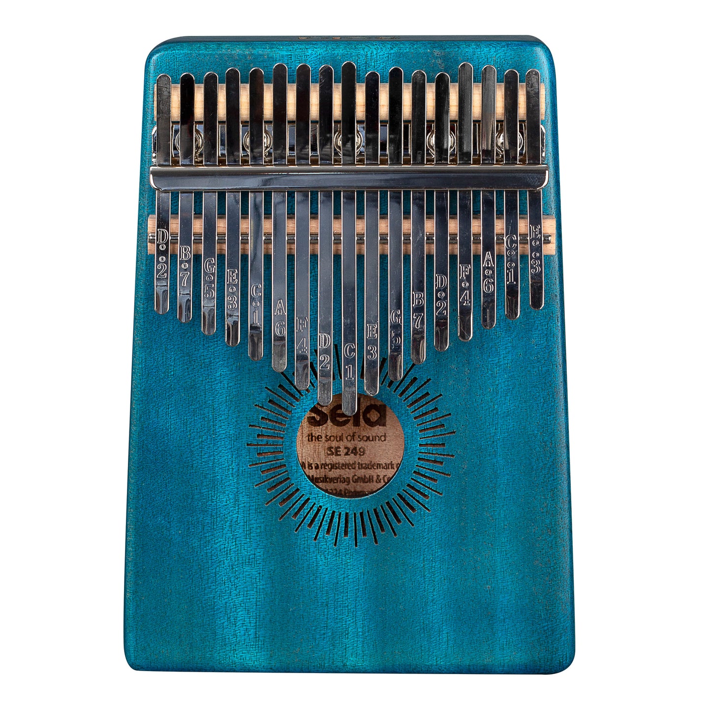 Sela Kalimba Mahagoni 17 Blau
