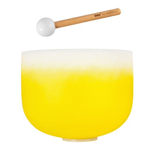 Crystal Singing Bowl Chakra 12" - Yellow, Solar Plexus, E (432 Hz)