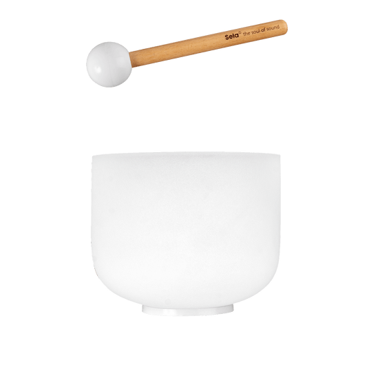8" Crystal Singing Bowl Frosted 440 Hz in B