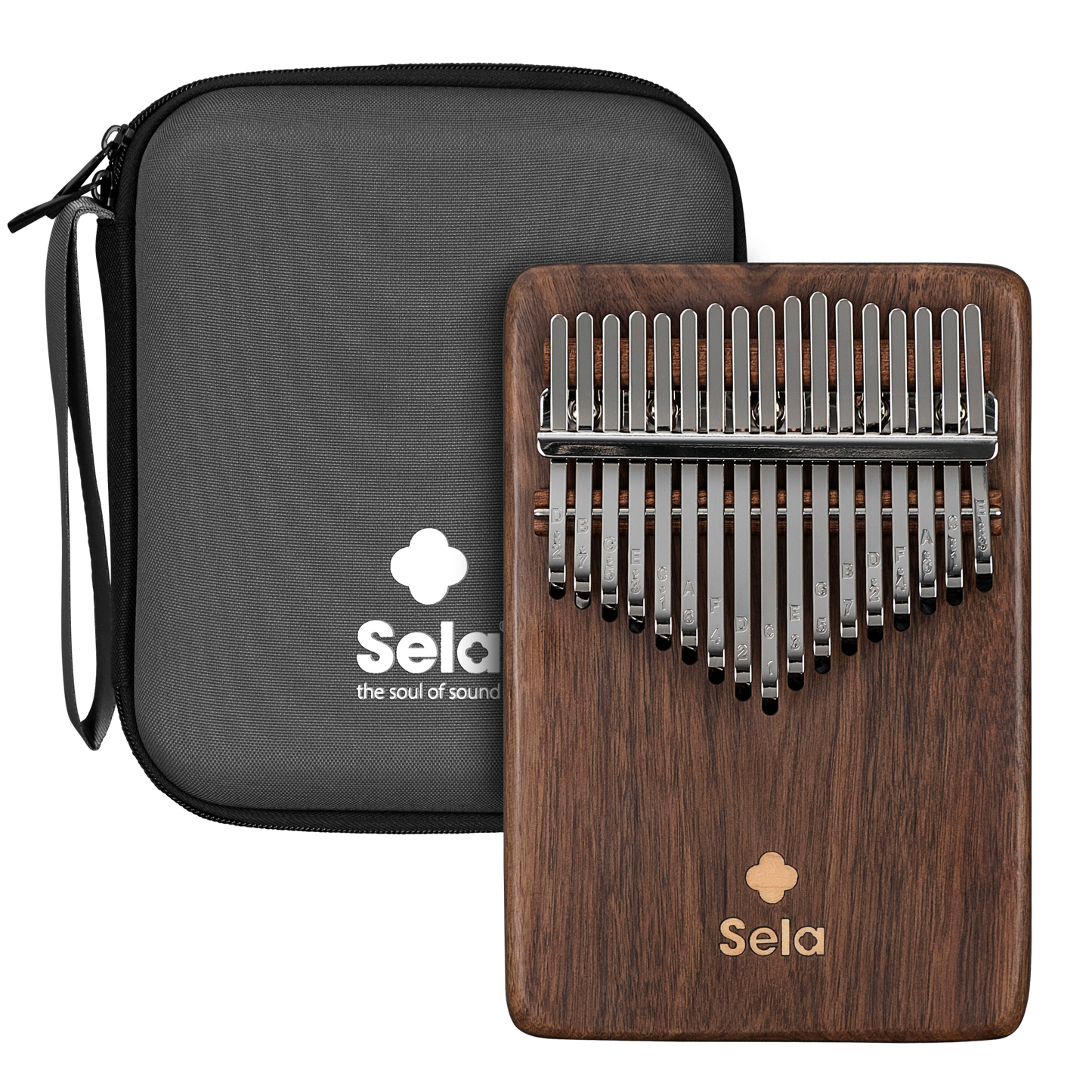Sela Kalimba 17 Solid Black Walnut