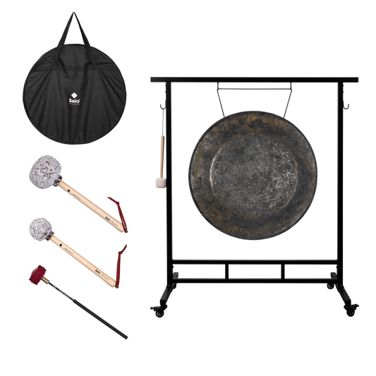 Chau Gong 28" Dark Moon Bundle with mallets and stand