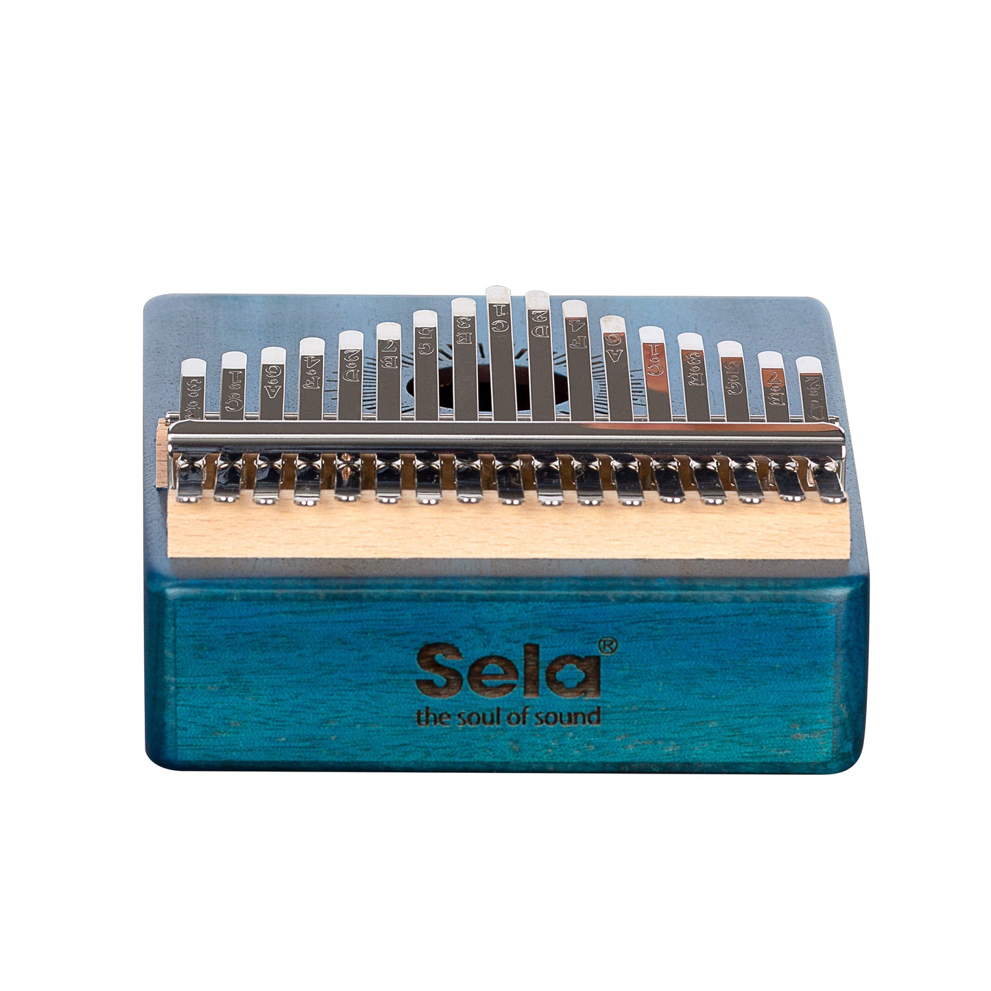 Sela Kalimba Mahogany 17 Blue