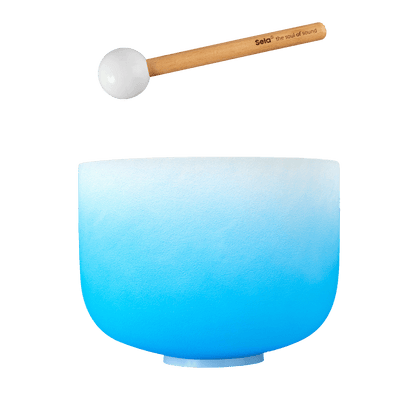 Crystal Singing Bowl Chakra 10" - Blue, Throat, G (432 Hz)