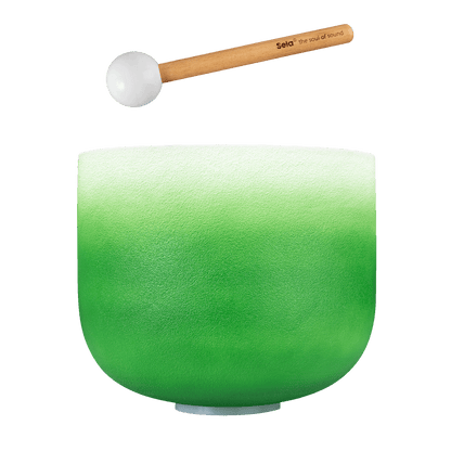 Crystal Singing Bowl Chakra 11" - Green, Heart, F (432 Hz)