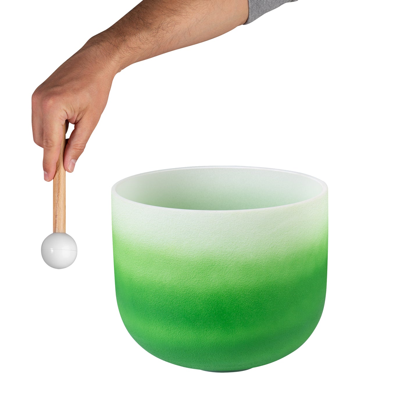 Crystal Singing Bowl Chakra 11" - Green, Heart, F (432 Hz)