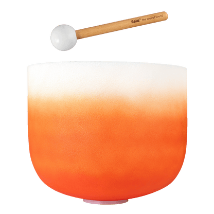 Crystal Singing Bowl Chakra 13" - Orange, Sacral, D (432 Hz)