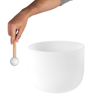 12" Crystal Singing Bowl Frosted 440 Hz in E