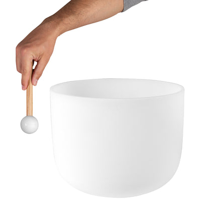 14" Crystal Singing Bowl Frosted 440 Hz in C