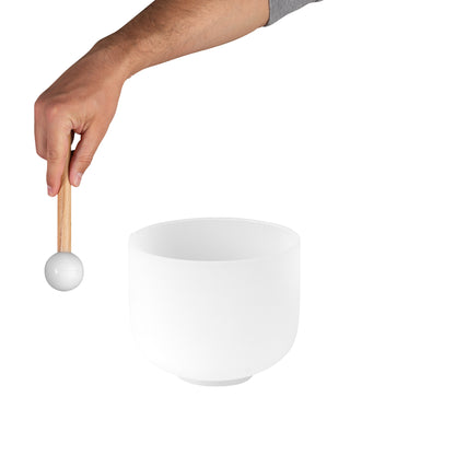 8" Crystal Singing Bowl Frosted 440 Hz in B