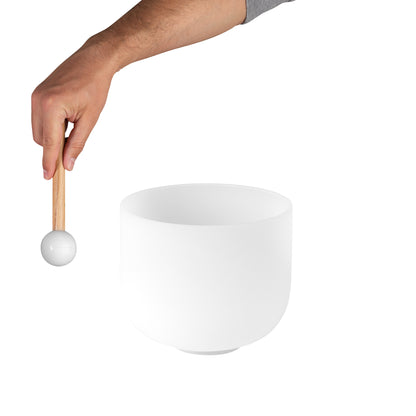 9" Crystal Singing Bowl Frosted 440 Hz in A