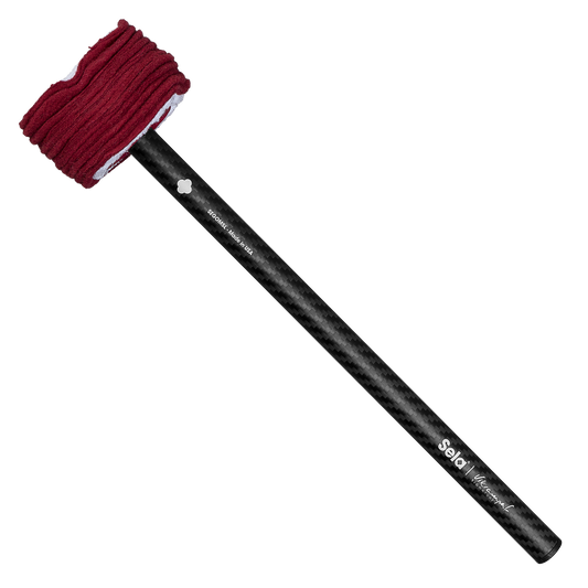 Gong Mallet Vikrampal Fine Touch Soft - Large, Burgundy
