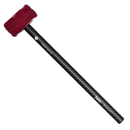 Gong Mallet Vikrampal Fine Touch Soft - Medium, Burgundy