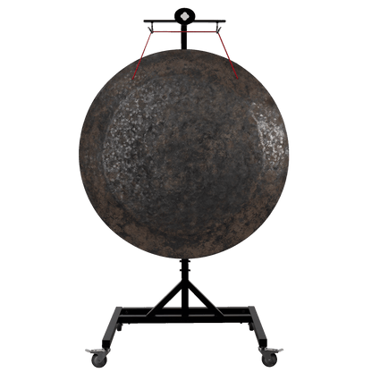 Black Gong with Antique Brown Stand 80cm – Extra Large Black Gong with Antique Brown Stand 80cm – Extra Large