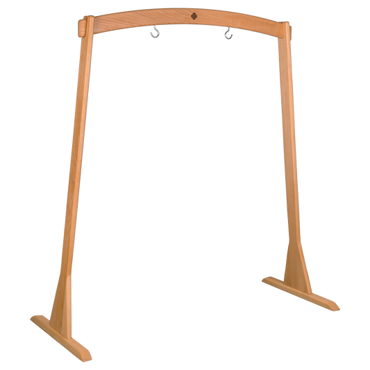 Sela Wooden Gong Stand, Curved Top 36"