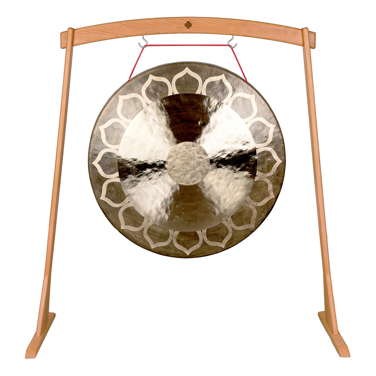 Sela Wooden Gong Stand, Curved Top 36"