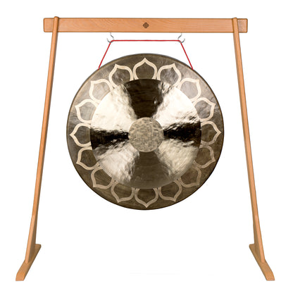 Sela Wooden Gong Stand, Straight Top 36"