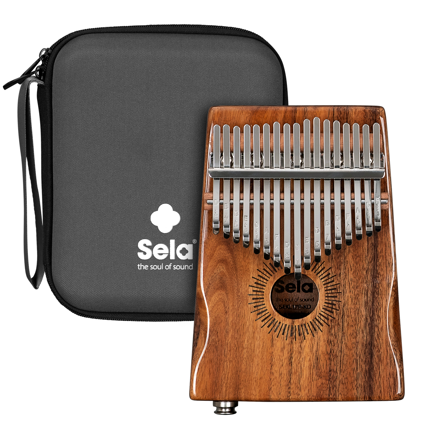 Sela Kalimba 17 Koa mit Tonabnehmer
