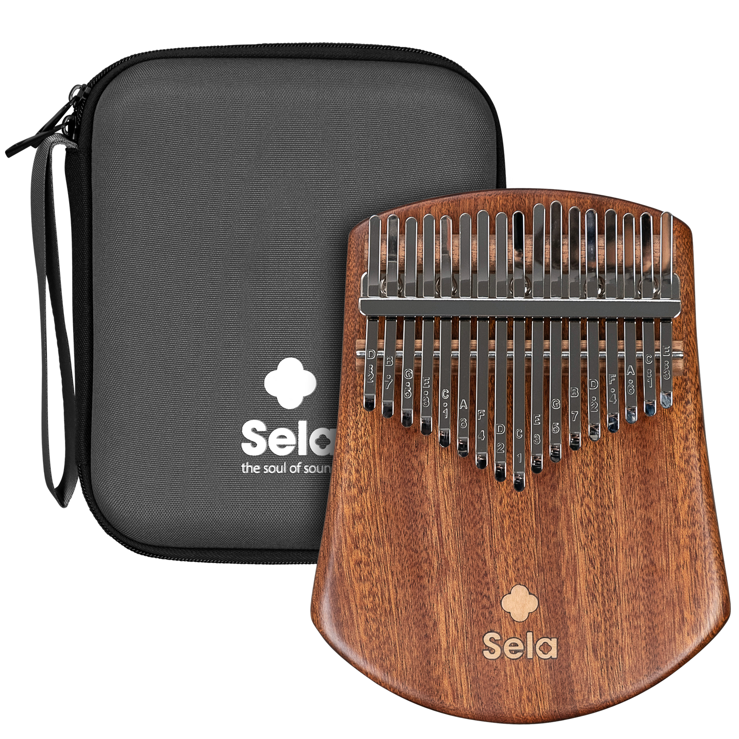 Sela Kalimba 17 Solid Sapelli