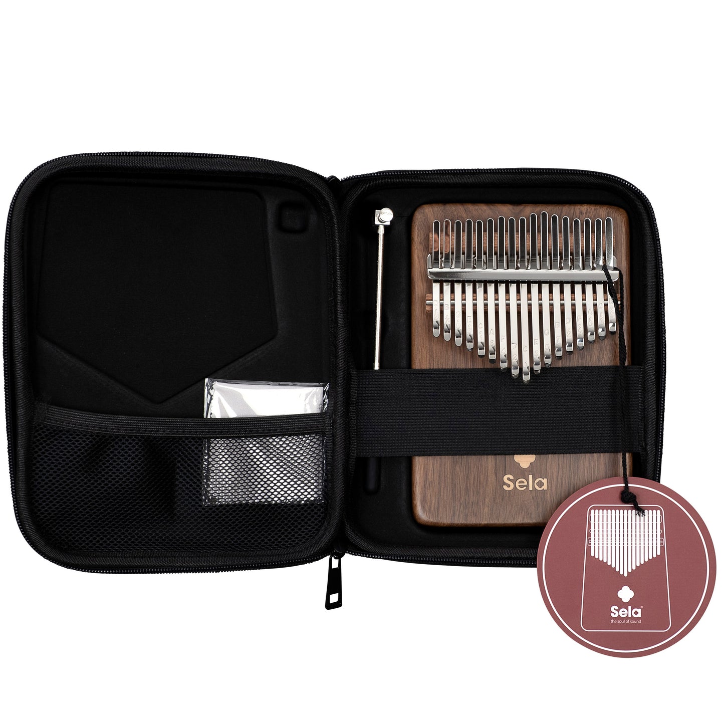 Sela Kalimba 17 Solid Black Walnut