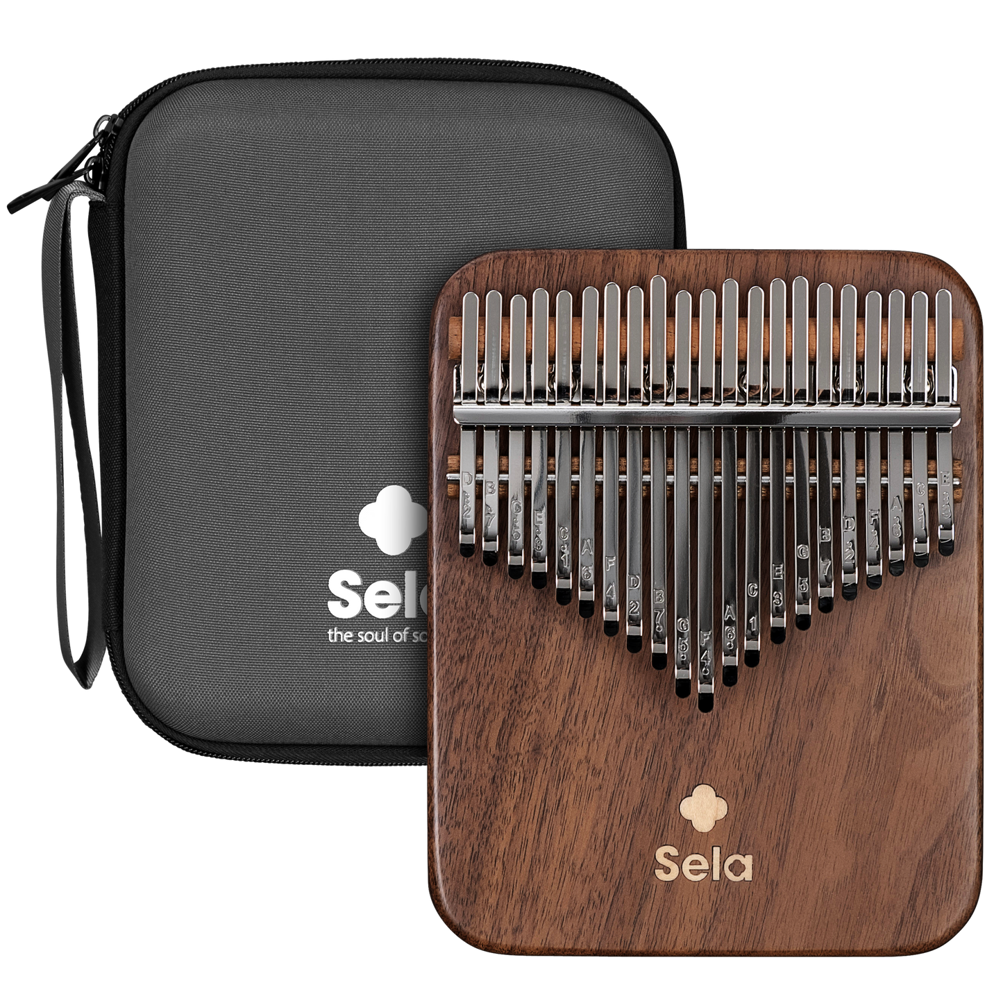 Sela Kalimba 21 Solid Black Walnut