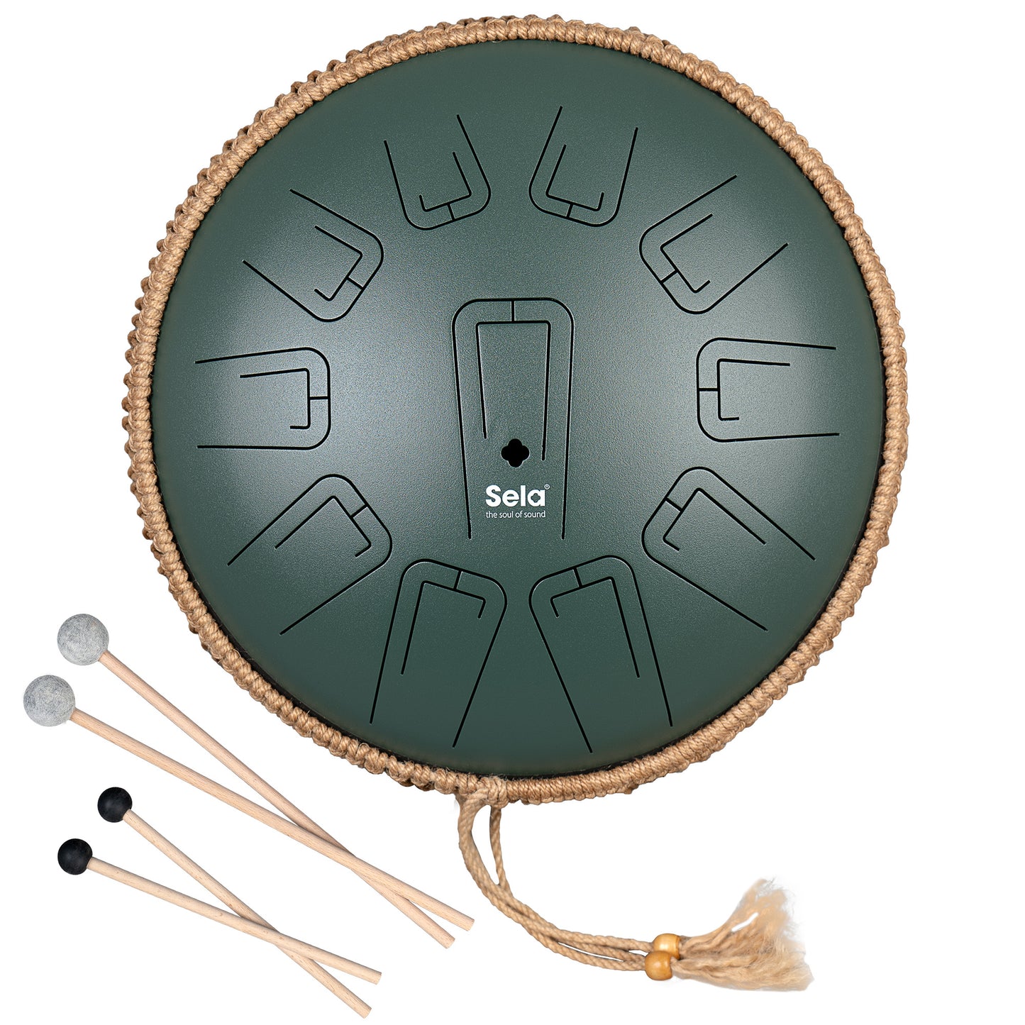 Sela Unity Tongue Drum 13" C Major Green 432 Hz